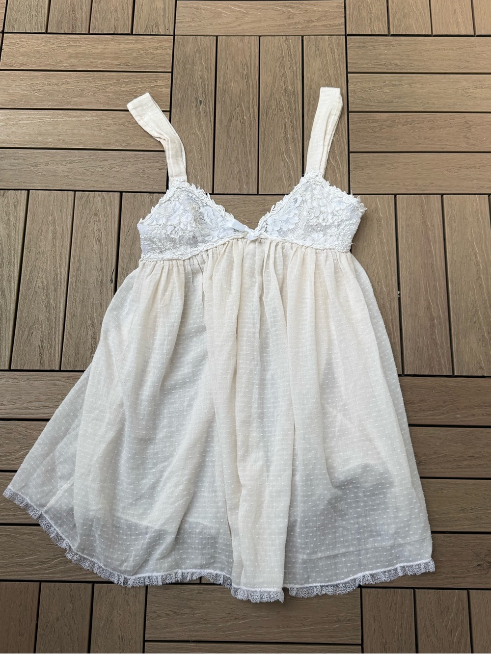 1980 Priamo white babydoll floral lingerie camisole top - Picture 6 of 9